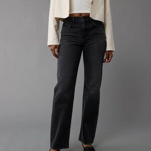 Black American Eagle Straight Leg Jeans